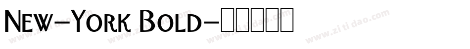 New-York Bold字体转换